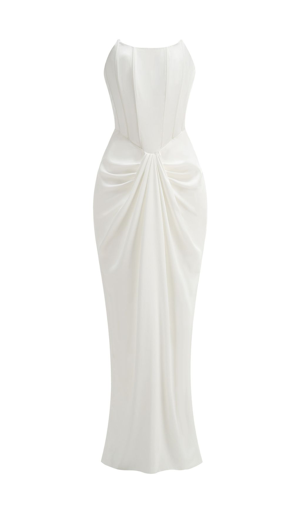 Fabiana White Corset Maxi Dress