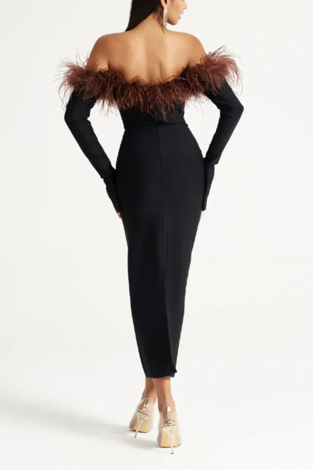 Black Orion Midi Dress