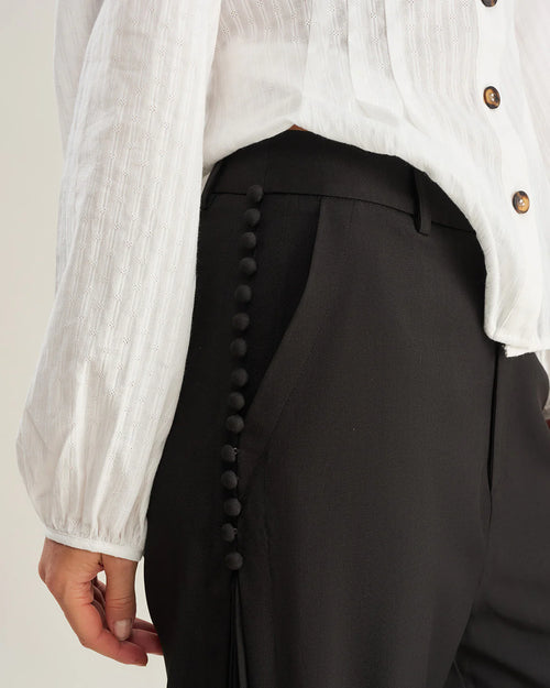 Black Flare Casual Pants