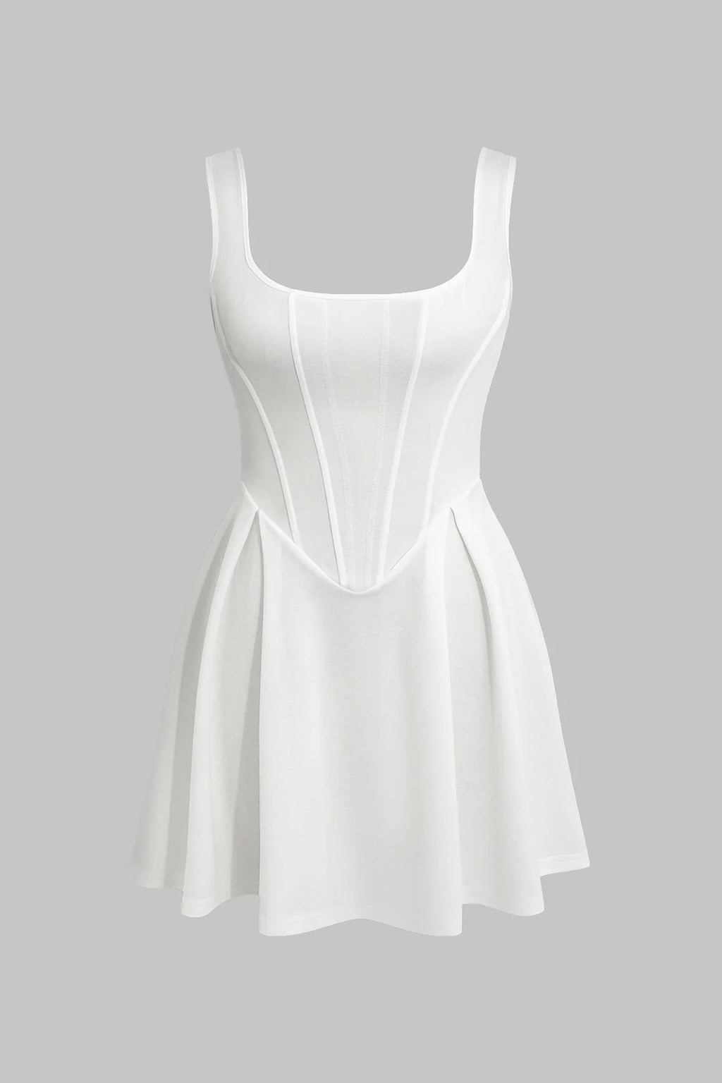 Corset Ruched Tank Sleeveless Mini Dress