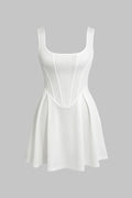 Corset Ruched Tank Sleeveless Mini Dress