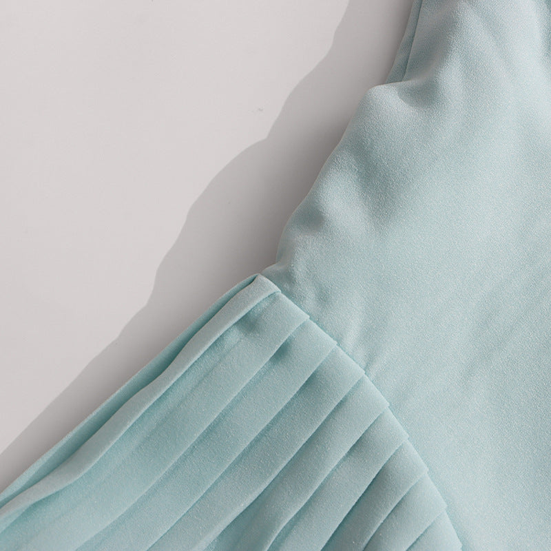Fallon Strapless Pleated Maxi Dress