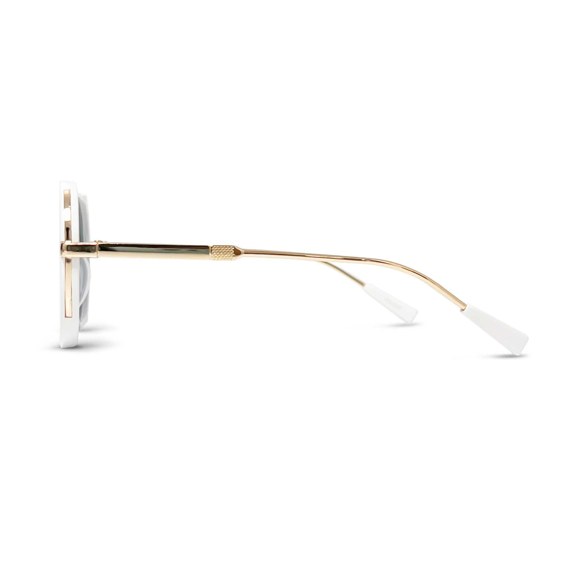 White & Gold with Black Lens