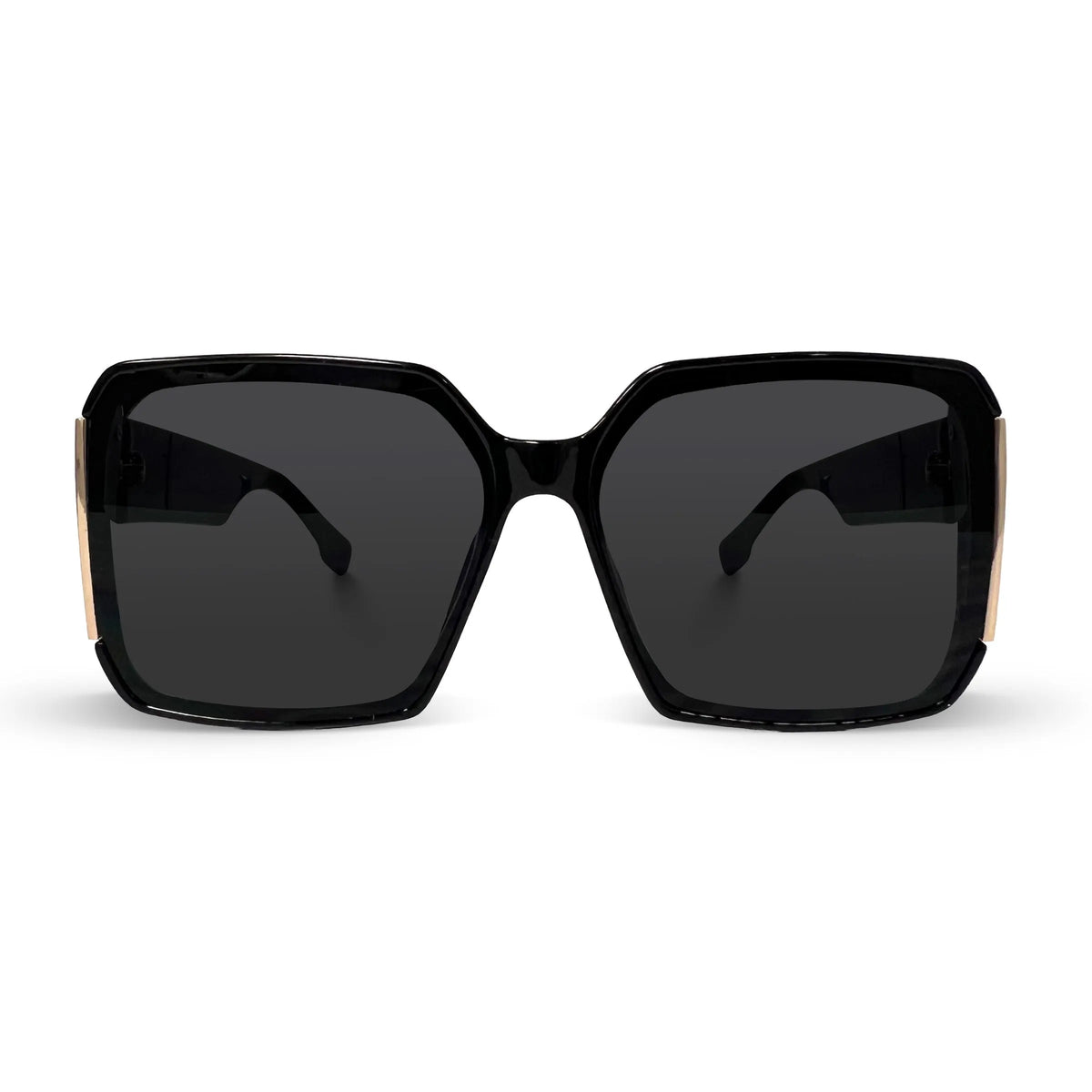 Black with Black Lens and Gold Accent